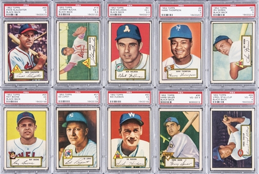 1952 Topps Collection (64) Including 10 PSA-Graded Cards